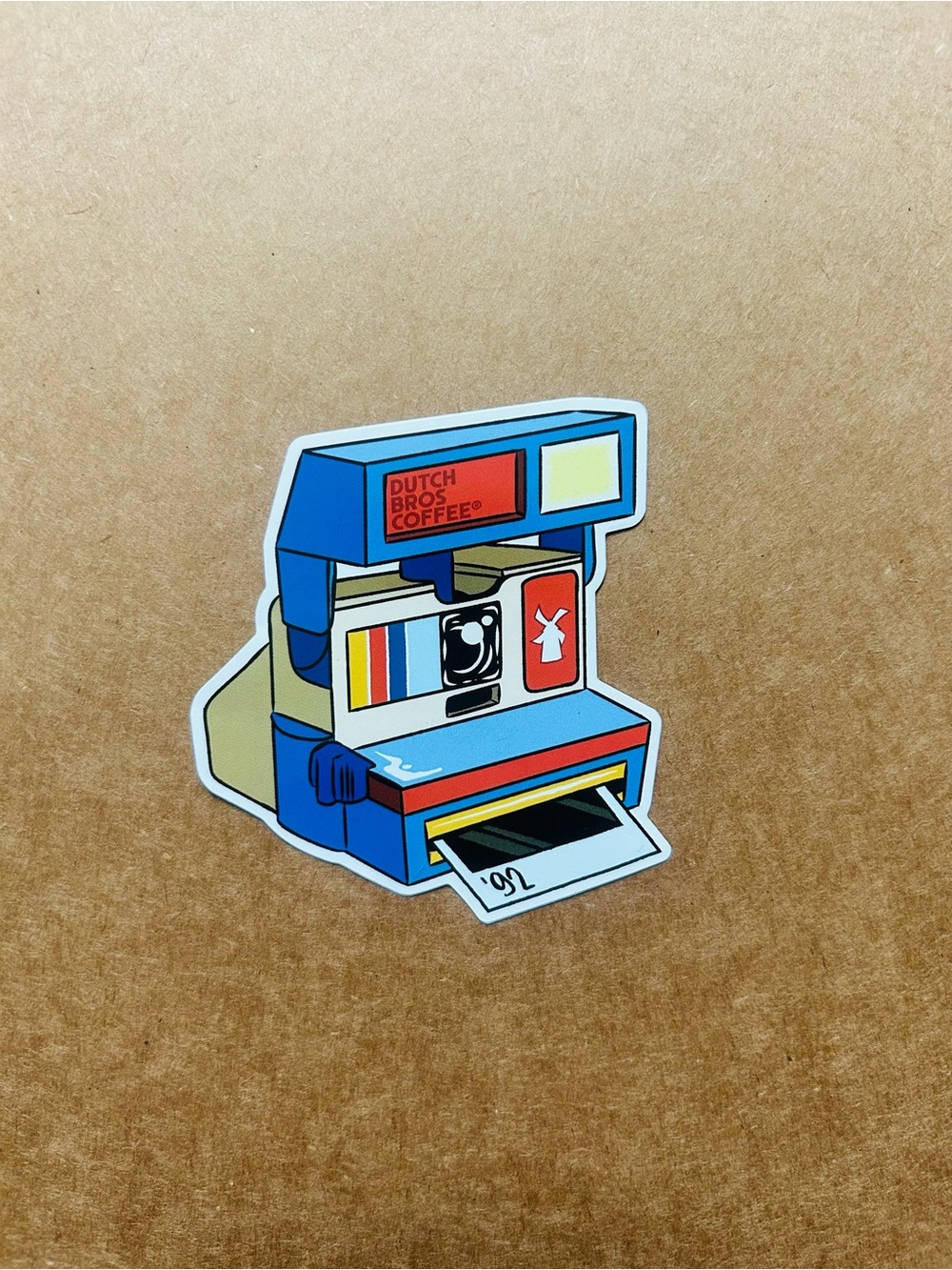 Dutch Bros instant camera sticker
